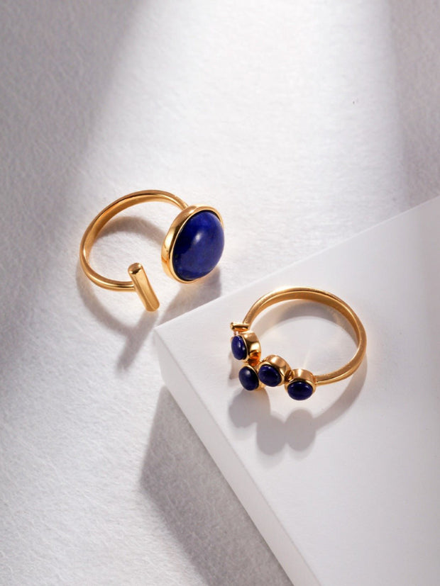 Blisseu Authentic Lapis Lazuli Ring