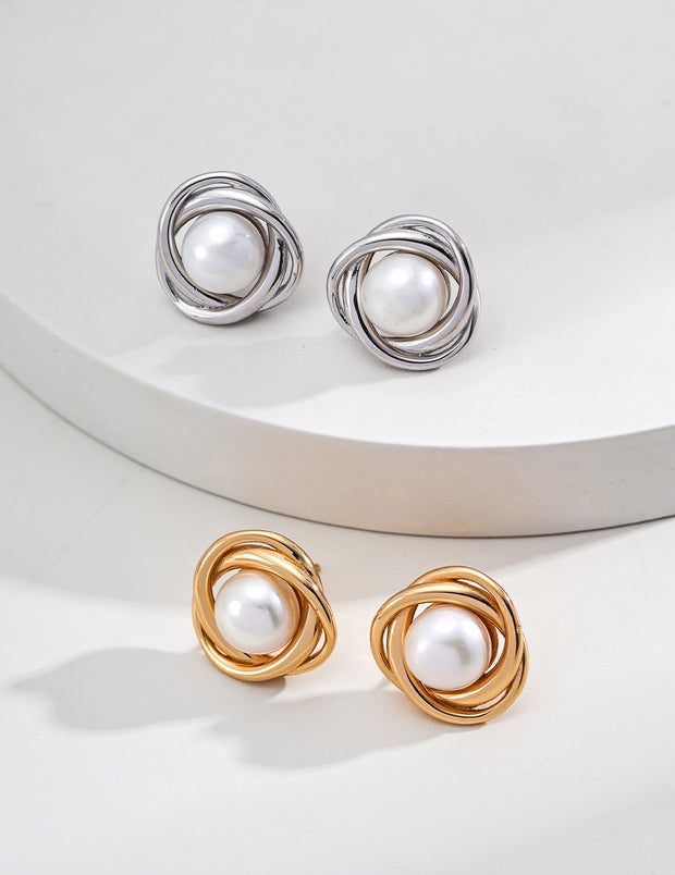 Blisseu Baroque Natural Pearl Earrings