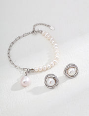 Blisseu Baroque Natural Pearl Earrings