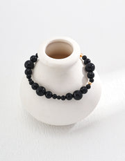 Blisseu Black Agate Gemstone Bracelet