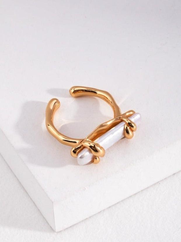 Blisseu Elegance Baroquel Pearl Ring