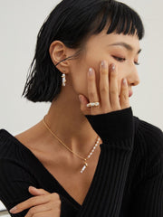 Blisseu Elegance Baroquel Pearl Ring