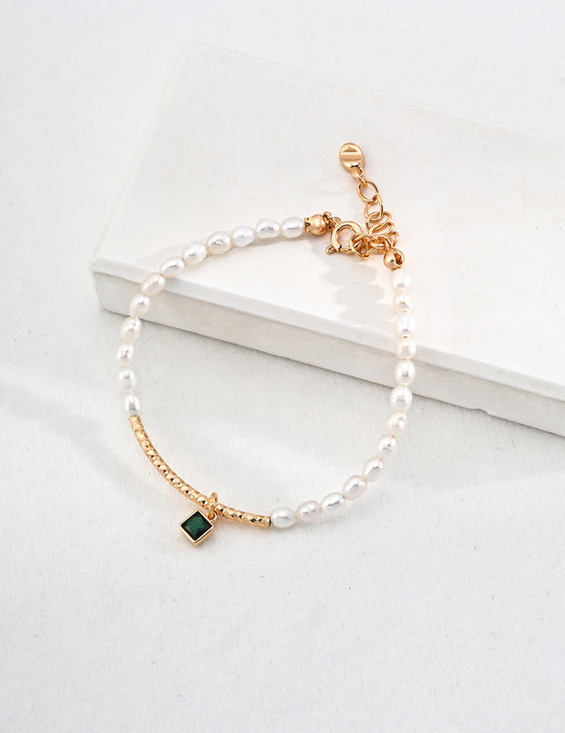 Blisseu Zircon Natural Pearl Bracelet