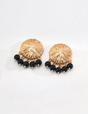 Blisseu Black Onyx Beads Earrings