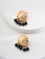 Blisseu Black Onyx Beads Earrings