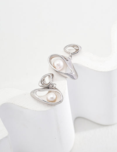 Blisseu S925 Silver Natural Pearl Earrings